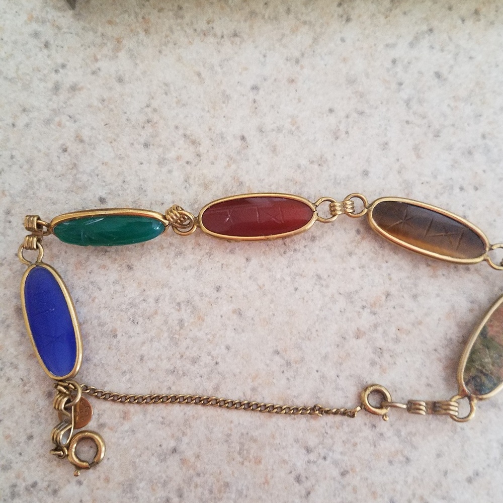 Genuine D'or scarab bracelet